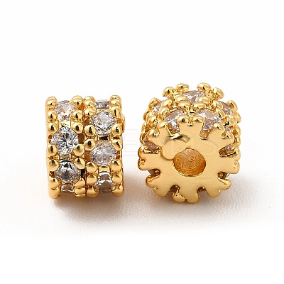 Brass Rhinestone Beads KK-A178-08G-1