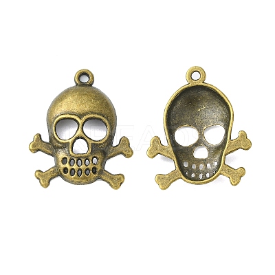 Tibetan Style Pendants for Halloween MLFH20210Y-NF-1