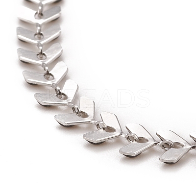 Enamel Wheat Link Chain Necklace NJEW-P220-02P-1