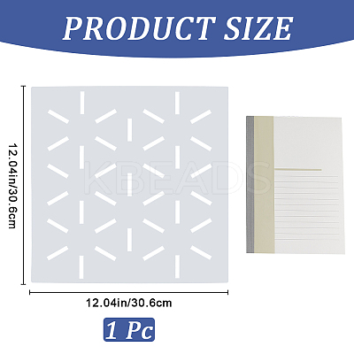 1 Sheet Mandala Theme PET Hollow Out Drawing Painting Stencils DIY-GF0009-77B-1