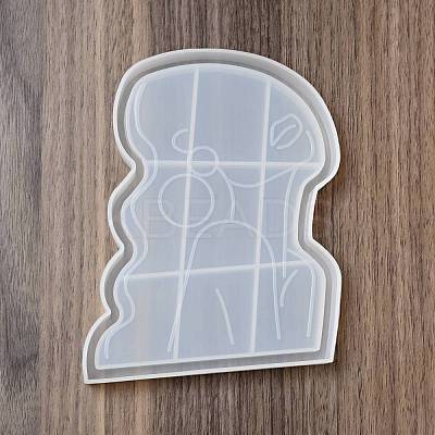 DIY Women's Portrait Dish Tray Silicone Molds DIY-P070-B01-1