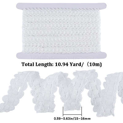 10M 10% Spandex & 90% Nylon Lace Elastic Ribbon OCOR-CY0001-12A-1