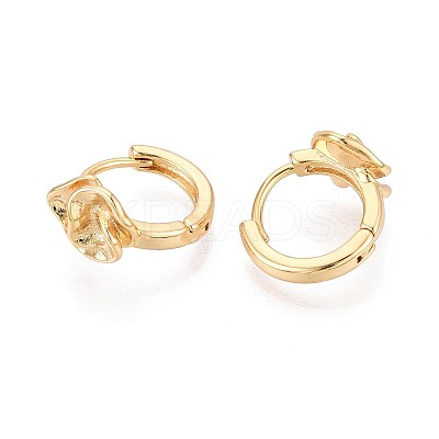Brass Hoop Earrings EJEW-T048-21G-1