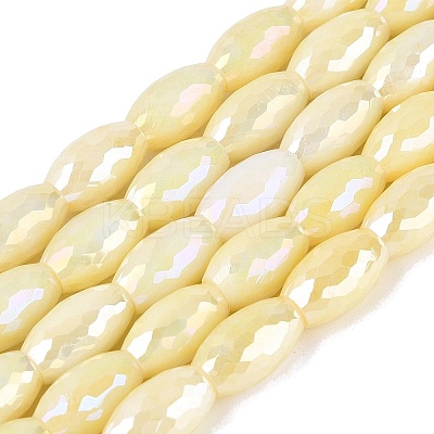 Anti-Tarnish Electroplate Glass Beads Strands EGLA-Q130-02A-09-1