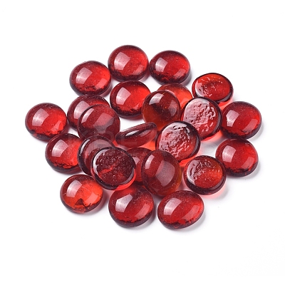 Transparent Flat Back Glass Cabochons GLAA-WH0015-30E-1