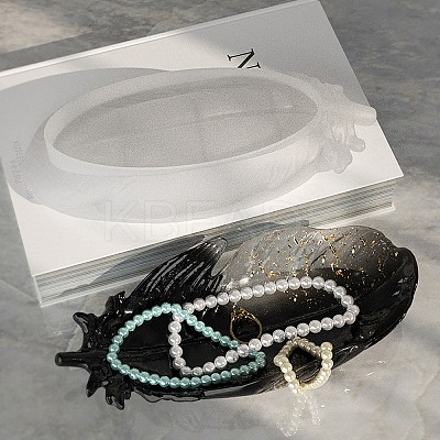Feather DIY Jewelry Plate Silicone Molds DIY-P074-02-1