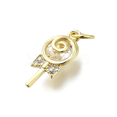 Brass Micro Pave Cubic Zirconia Pendants KK-K400-42G-03-1