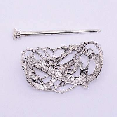 Tibetan Style Alloy Hair Forks OHAR-WH0016-30-1
