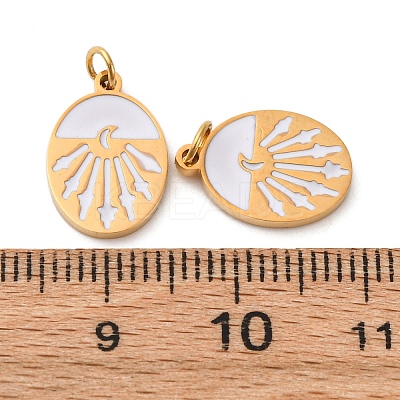 304 Stainless Steel Enamel Charm STAS-U061-32G-02-1
