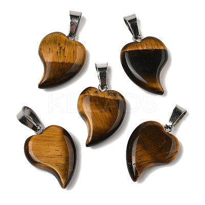 Natural Tiger Eye Pendants G-B127-11P-06-1