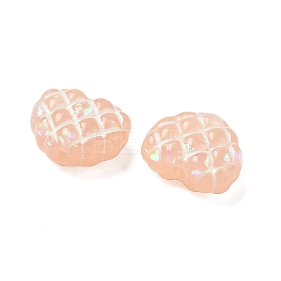 Translucent Resin Waffle Beads RESI-D312-01B-02-1