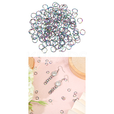 Ion Plating(IP) 304 Stainless Steel Open Jump Rings STAS-CA0002-21C-1