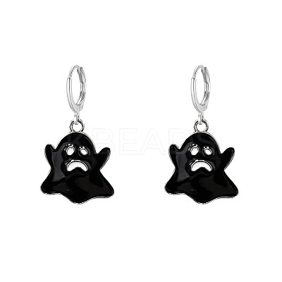Halloween Alloy Enamel Hoop Earrings FS-WG6BEC1-06-1