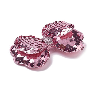 Paillette Cloth Felt Fabric Alligator Hair Clip OHAR-R100-02D-1