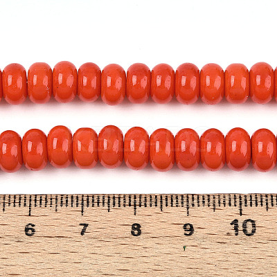 Opaque Solid Color Glass Beads Strands X-GLAA-ZX008-8mm-18M-1