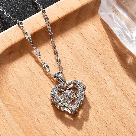 304 Stainless Steel Necklaces for Women LS-NJEW-R015-03P-1