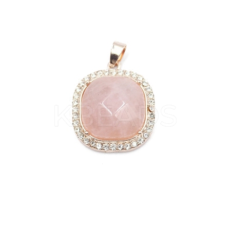 Natural Rose Quartz Faceted Pendants LS-PW-WG81700-05-1