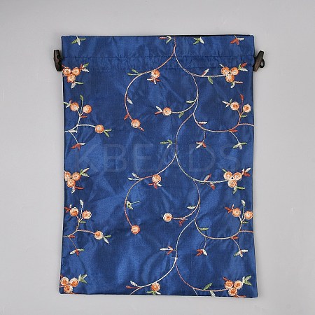 Embroidery Flower Burlap Packing Pouches Drawstring Bags ABAG-WH0048-39B-1