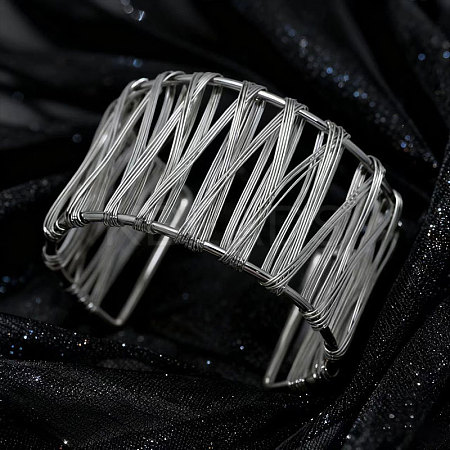 Braided Iron Cuff Bangles WGFA891-08-1