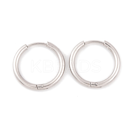 Non-Tarnish Round Ring 304 Stainless Steel Hoop Earrings for Women EJEW-G388-02B-P-1