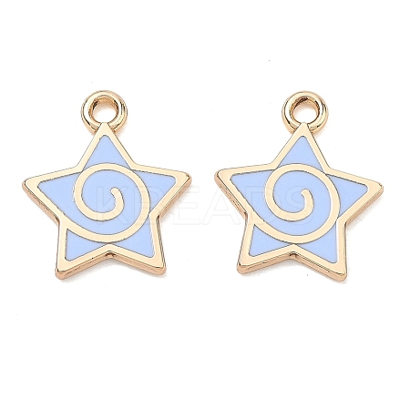 Alloy Enamel Pendants ENAM-G235-15G-03-1