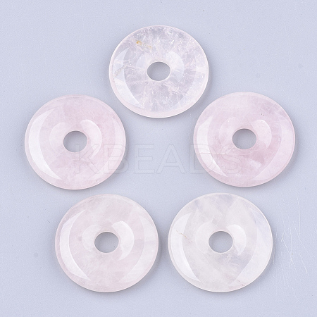 Natural Rose Quartz Pendants G-S349-22D-01-1