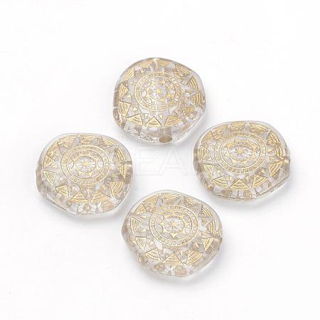 Plating Transparent Acrylic Beads PACR-Q115-45-1