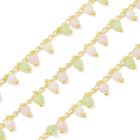Brass & Glass Link Chain CHC-A009-05G-01-1