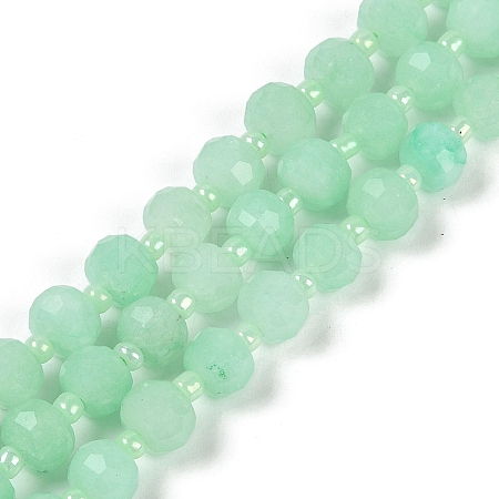Natural Dyed White Jade Beads Strands G-H057-A22-11-1