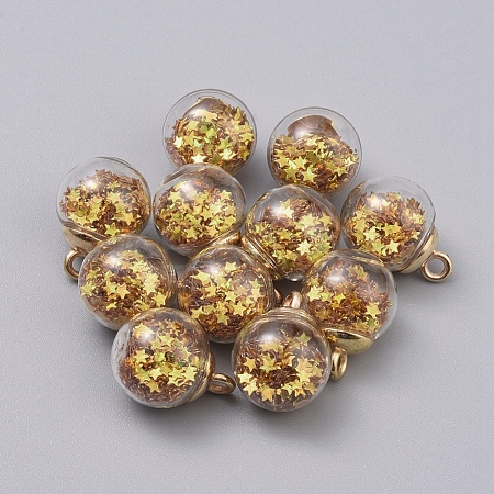 Transparent Glass Globe Pendants GLAA-TAC0002-I03-1