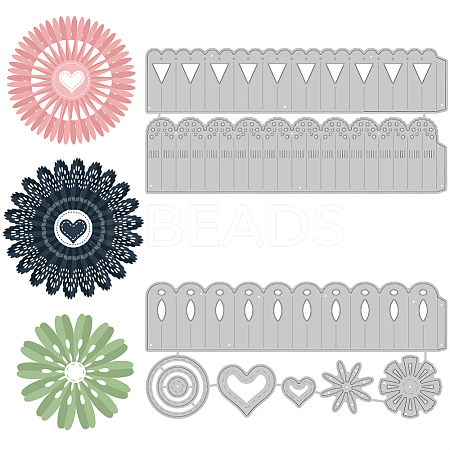 2Pcs 2 Styles Carbon Steel Cutting Dies Stencils DIY-WH0309-875-1