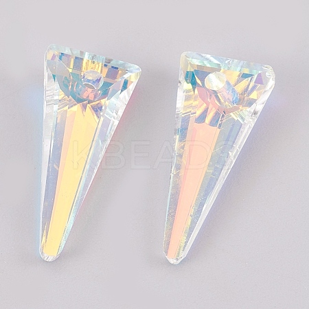 K9 Glass Rhinestone Pendants GLAA-K034-J05-A-1