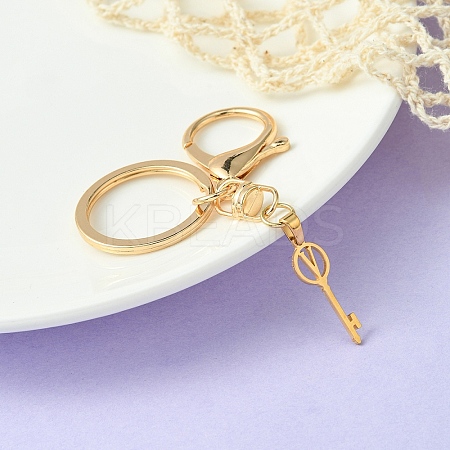 304 Stainless Steel Initial Letter Key Charm Keychains KEYC-YW00004-22-1