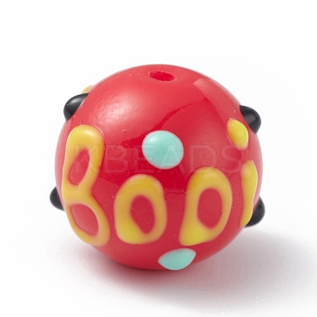 Opaque Painted Glass Beads LS-GLAA-B001-01J-1