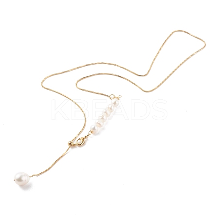 Adjustable Brass Lariat Necklaces NJEW-JN03446-02-1