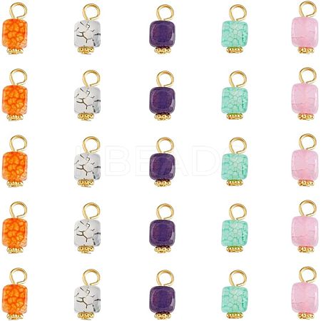 100Pcs 5 Colors Natural Agate Pendants FIND-FH0005-15-1