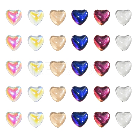 30Pcs 6 Colors Flat Back K9 Glass Rhinestone Cabochons MRMJ-YW0002-004-1