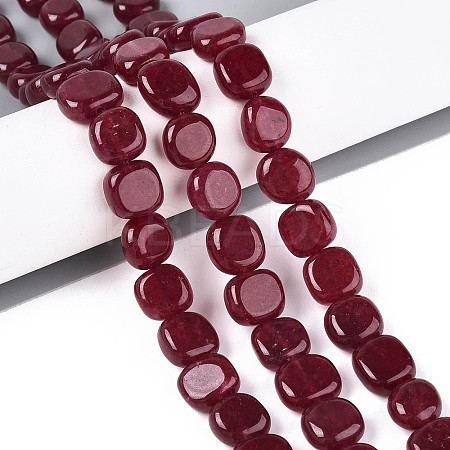 Natural White Jade Beads Strands G-N354-01A-03-1