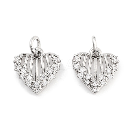 Brass Zircon Pendants KK-P271-24P-1