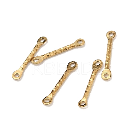 304 Stainless Steel Textured Bar Links Connector Charms STAS-A134-01G-G-1
