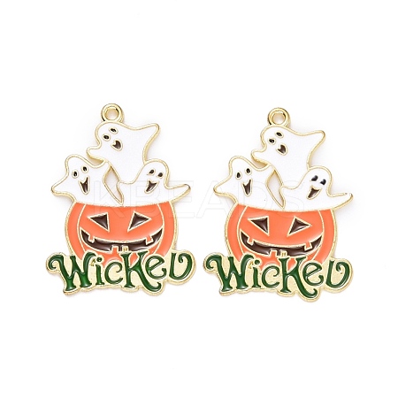 Halloween Alloy Enamel Pendant ENAM-B047-07LG-1