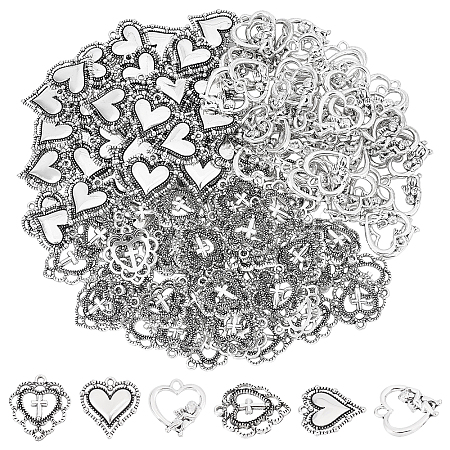 150Pcs 3 Style Tibetan Style Alloy Pendants TIBE-CA0001-19-1