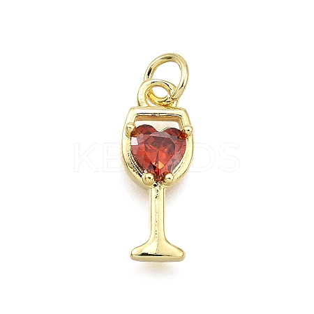 Brass Micro Pave Cubic Zirconia Pendants LS-KK-Z100-21G-02-1