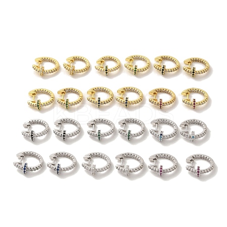 Brass Stud Earrings EJEW-R162-04-1