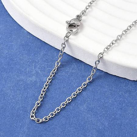 Tarnish Resistant Trendy Unisex 304 Stainless Steel Cable Chain Necklaces X-NJEW-L043-16P-1