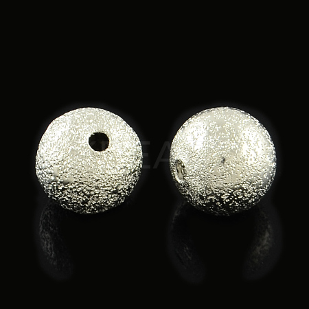 Brass Textured Beads KK-R012-10mm-P-1
