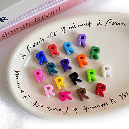 Opaque Acrylic European Beads OACR-M027-01R-1