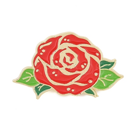 Flower Golden Enamel Pins LS-JEWB-K012-07A-G-1