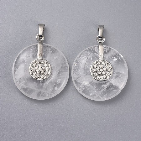 Natural Quartz Crystal Pendants G-F640-C01-1