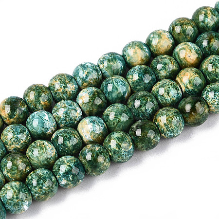 Baking Paint Glass Beads Strands X-DGLA-N016-6mm-07-1